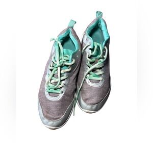 Vionic Agile Fyn Casual Sneakers Grey / Silver / Blue 335FYN Women's Size 7